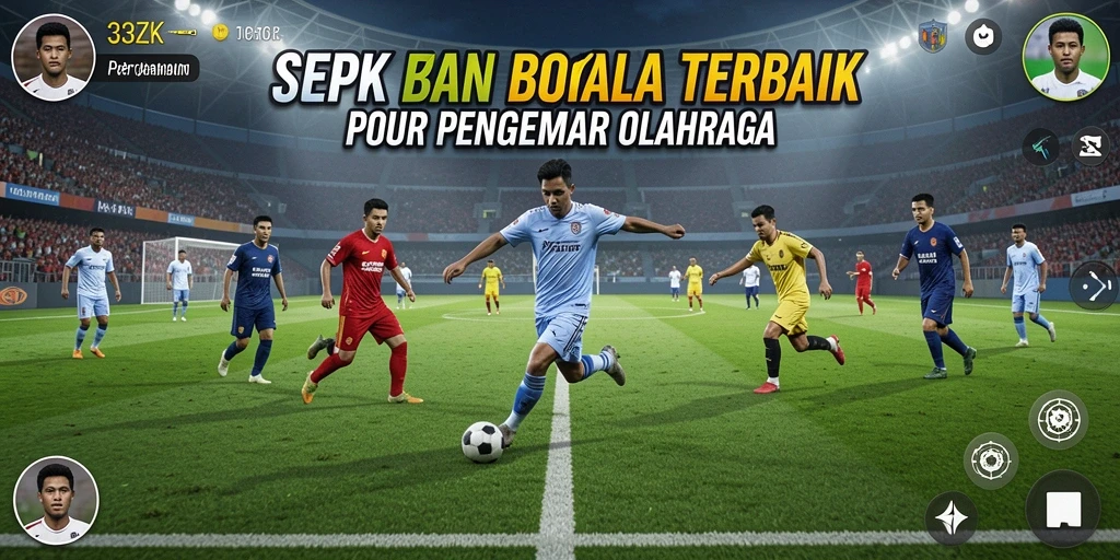 Tampilan seru pertandingan sepak bola dalam 33ZK dengan grafis menakjubkan.