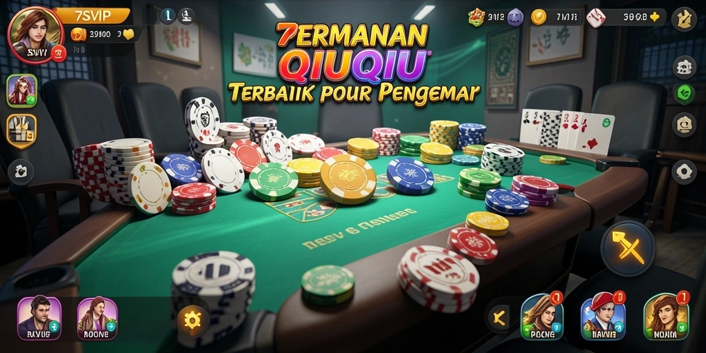 Tampilan screenshot utama gameplay QiuQiu 7SVIP yang menegangkan.