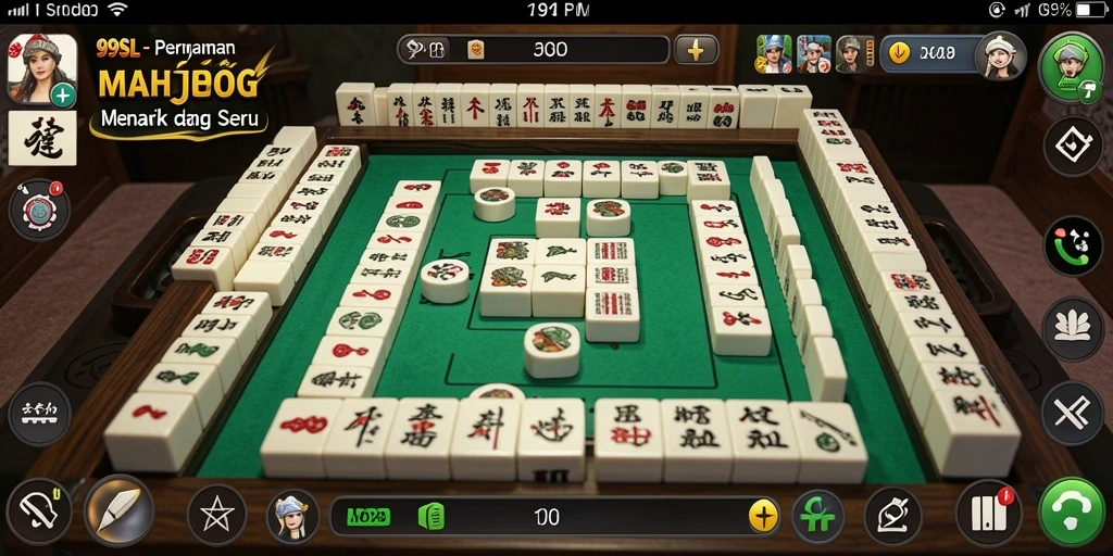 Tampilan gameplay Mahjong yang menarik dan mendebarkan di 99SL.