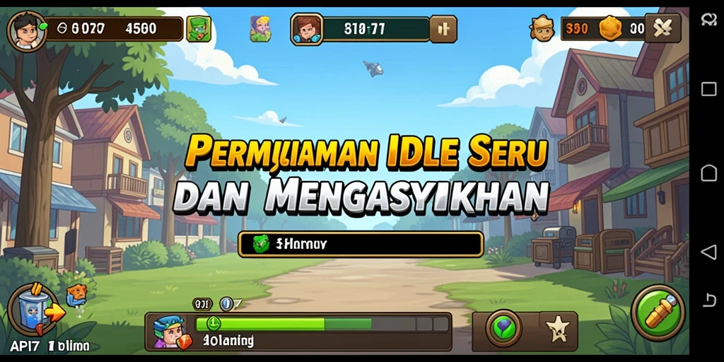 Tampilan gameplay API77 yang menarik dengan sistem Idle yang mengasyikkan.
