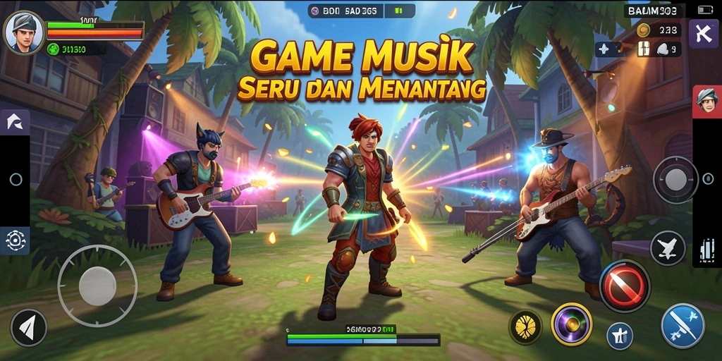Tampilan gameplay musik yang seru dan interaktif.
