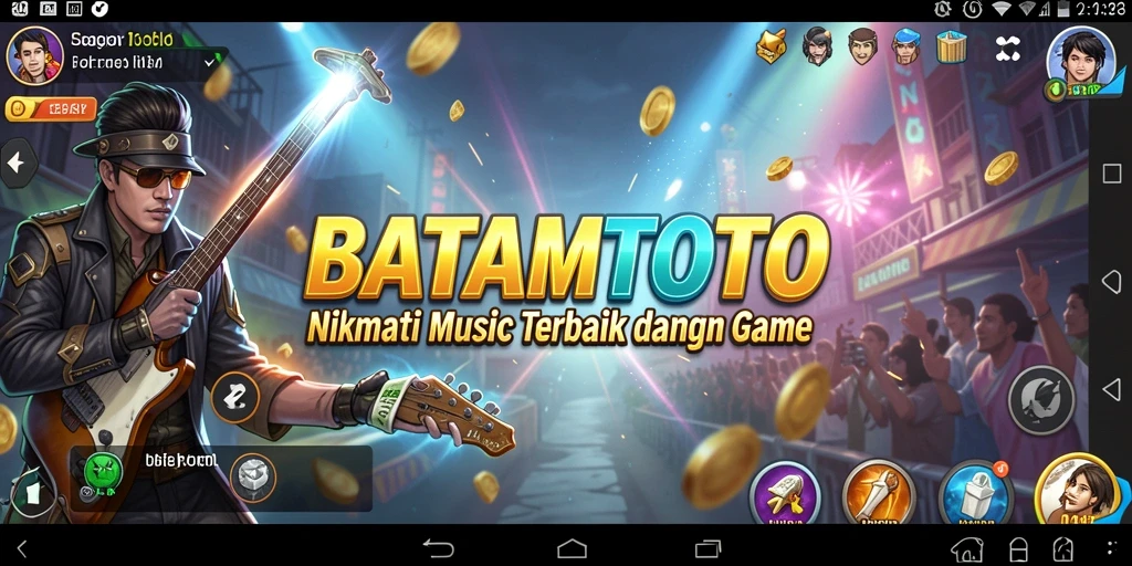 Tampilan screenshot utama BATAMTOTO dengan gameplay musik yang seru.