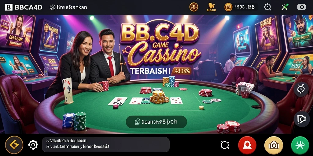 Tampilan gameplay Live Casino di BBCA4D yang mendebarkan.