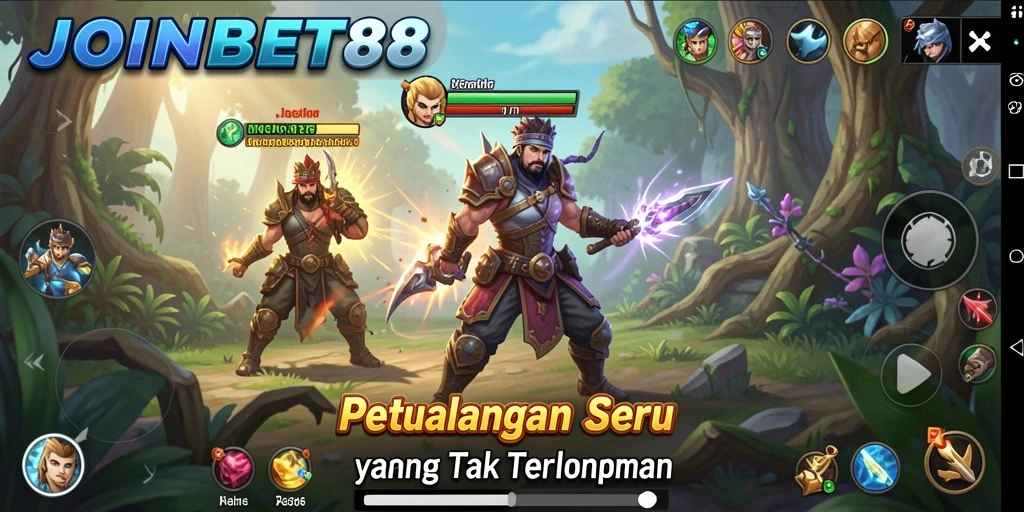 Screen gameplay <strong>JOINBET88</strong> menampilkan aksi petualangan yang mendebarkan.