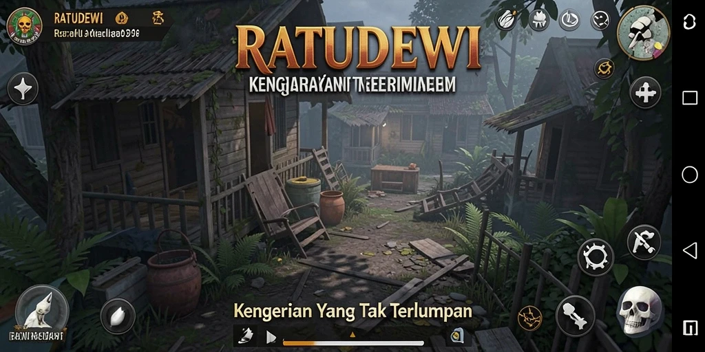 Tampilan gameplay <strong>RATUDEWI</strong> yang mencekam dan penuh ketegangan.