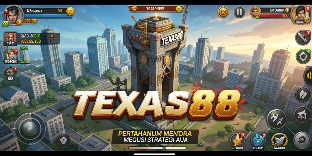Gameplay seru TEXAS88 dalam mengatur strategi Tower Defense.