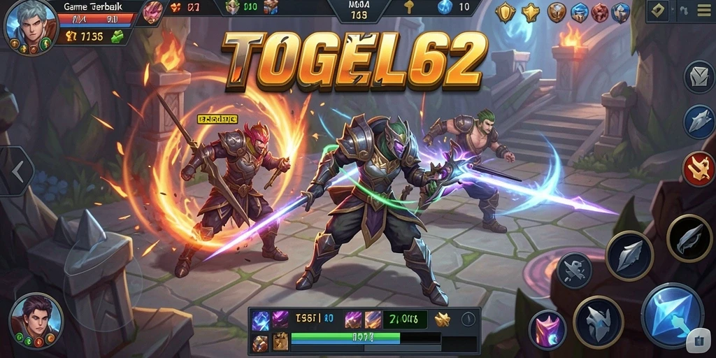 Tangkapan layar gameplay TOGEL62 yang mendebarkan di arena pertempuran.